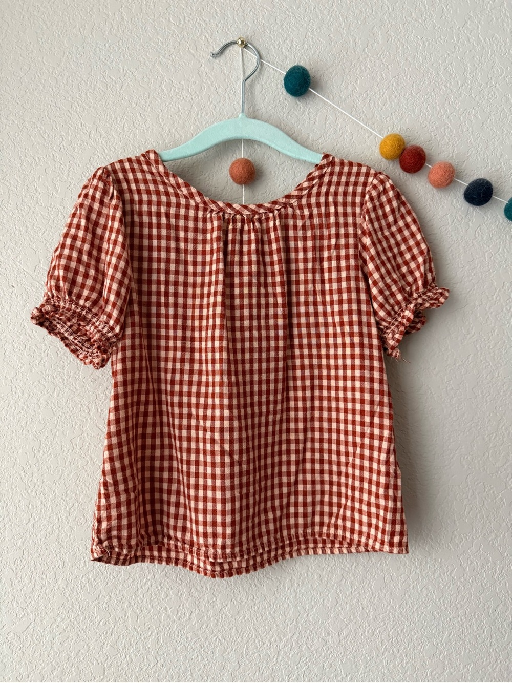 Cat & Jack gingham blouse